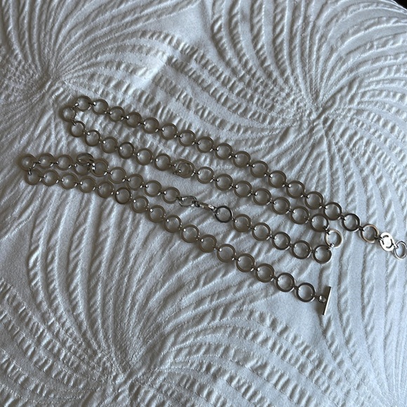 CK Calvin Klein Silver chain belt, adjustable 38 inches - Picture 3 of 17